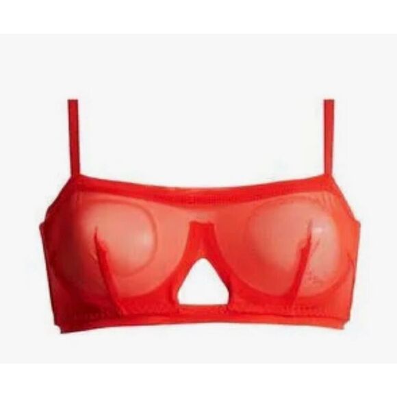 WE ARE HAH Free People NWT Adjustable Mesh Underwire Bandeau Bra B - Picture 1 of 6